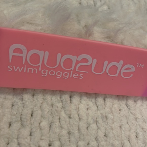 Aqua2dude antifog swim goggles pink embroidered floral swimsuit girls size 7 8 M - Picture 3 of 12